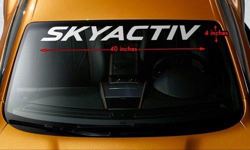 MAZDA SKYACTIV Pare-Brise Bannière Vinyle Longue Durée Premium Autocollant Autocollant 40