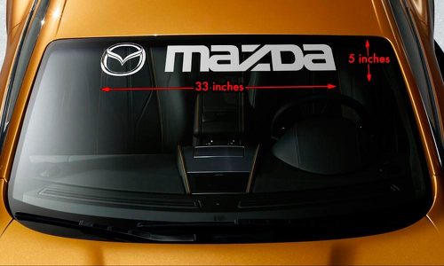 MAZDA STYLE #2 Pare-Brise Bannière Vinyle Longue Durée Premium Autocollant Autocollant 33
