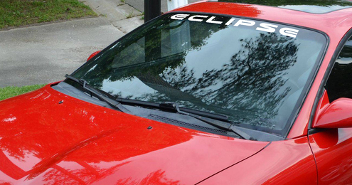 Mitsubishi Eclipse Strip bannière pare-brise Motorsports Racing vinyle autocollant autocollant