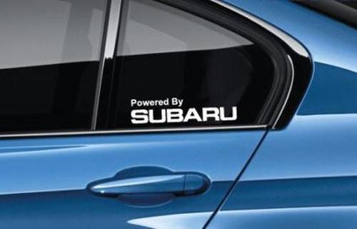 Powered By Subaru Sticker autocollant logo emblème STI Turbo AWD Impreza Legacy Pair