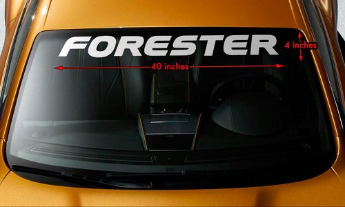 SUBARU FORESTER Premium pare-brise bannière longue durée vinyle autocollant autocollant 40 x 4
