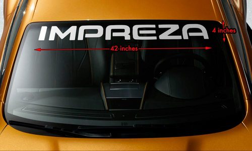 SUBARU IMPREZA Premium pare-brise bannière longue durée vinyle autocollant autocollant 42 x 4