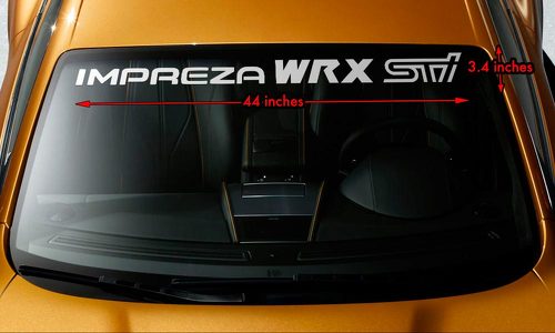 SUBARU IMPREZA WRX STI Premium Pare-Brise Bannière Vinyle Autocollant 44x3.5