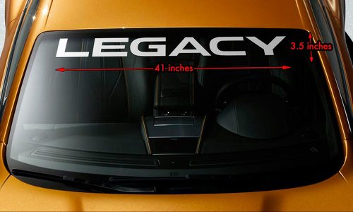 SUBARU LEGACY Premium Pare-Brise Bannière Longue Durée Vinyle Autocollant Autocollant 41x3.5