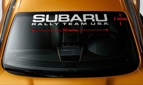 SUBARU RALLY TEAM USA WRX STI WRC Pare-Brise Bannière Vinyle Autocollant 33