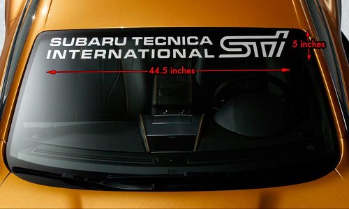 SUBARU STI TECNICA INTERNATIONAL Pare-Brise Bannière Vinyle Autocollant 44.5x5