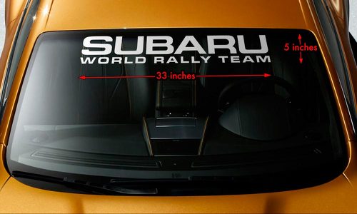 SUBARU WORLD RALLY TEAM WRX STI WRC Pare-Brise Bannière Vinyle Autocollant 33