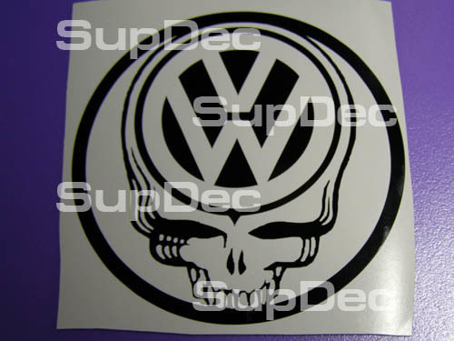 Sticker tête de mort Volkswagen