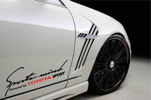 2 Autocollant Sports Mind Powered by TOYOTA (Rouge) SPORT Racing