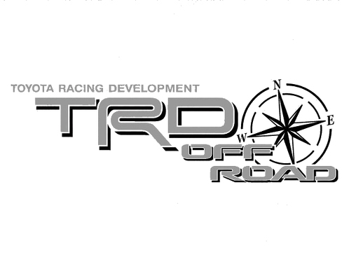 2 TOYOTA TRD OFF ROAD COMPASS ALL TERRAIN DECAL Mountain TRD racing development side vinyl sticker sticker-2