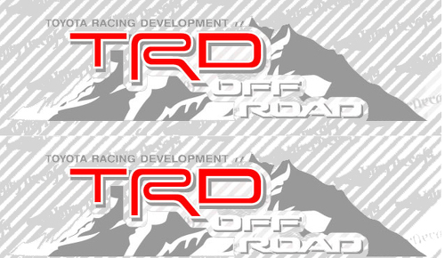 2 TOYOTA TRD OFF Mountain TRD racing développement côté vinyle autocollant autocollant 3