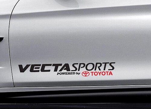 Vecta Sports propulsé par Toyota voiture autocollant vinyle autocollant TRD Scion Corolla Yaris A