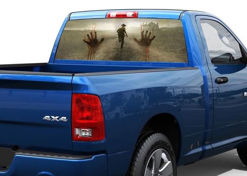 Zombie mains horreur arrière fenêtre autocollant autocollant camionnette SUV voiture 12