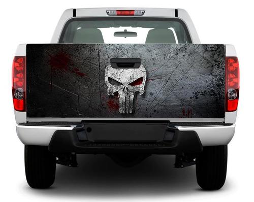 Punisher crâne hayon autocollant autocollant Wrap Pick-up camion SUV voiture