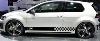 Capot autocollant Rocker panneau vinyle autocollant rayures Volkswagen Golf  Mk7R Gti