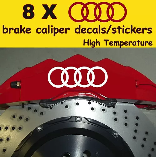 Autocollants Pour étriers De Frein Audi - Noir, Vinyle Résistant à L'eau Et Aux Températures - Modèle Compatible TBS81