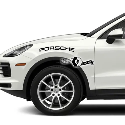 Banderole Déco Porsche Cayenne Turbo 958 – Panneau PVC, Garage, Atelier