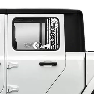 Autocollant de fenêtre Swamp avec logo de camion - Blanc