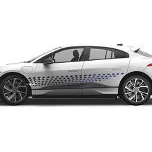 Autocollant de bandes de couleur dégradée pour portes latérales Jaguar ...