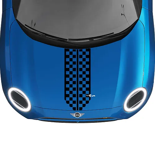 Lot de 2 autocollants de voiture pour Mini Cooper Clubman F54 R55 One S JCW, bandes latérales de portière de voiture, autocollants à carreaux, accessoires graphiques