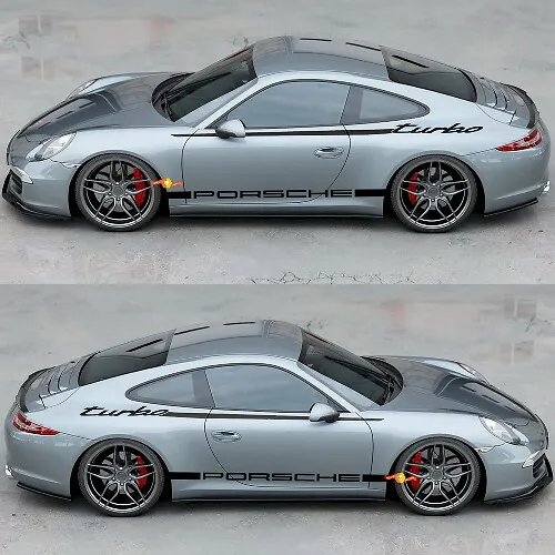 Kit Autocollant Vinyle Bandes De Course Pour Porsche 911R - Design Graphique - À Poser Sur Capot, Toit, Arrière - Neuf