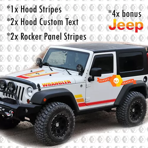 Decalcomanies pour Jeep Autocollant pour vehicule Jeep SupDec Graphix
