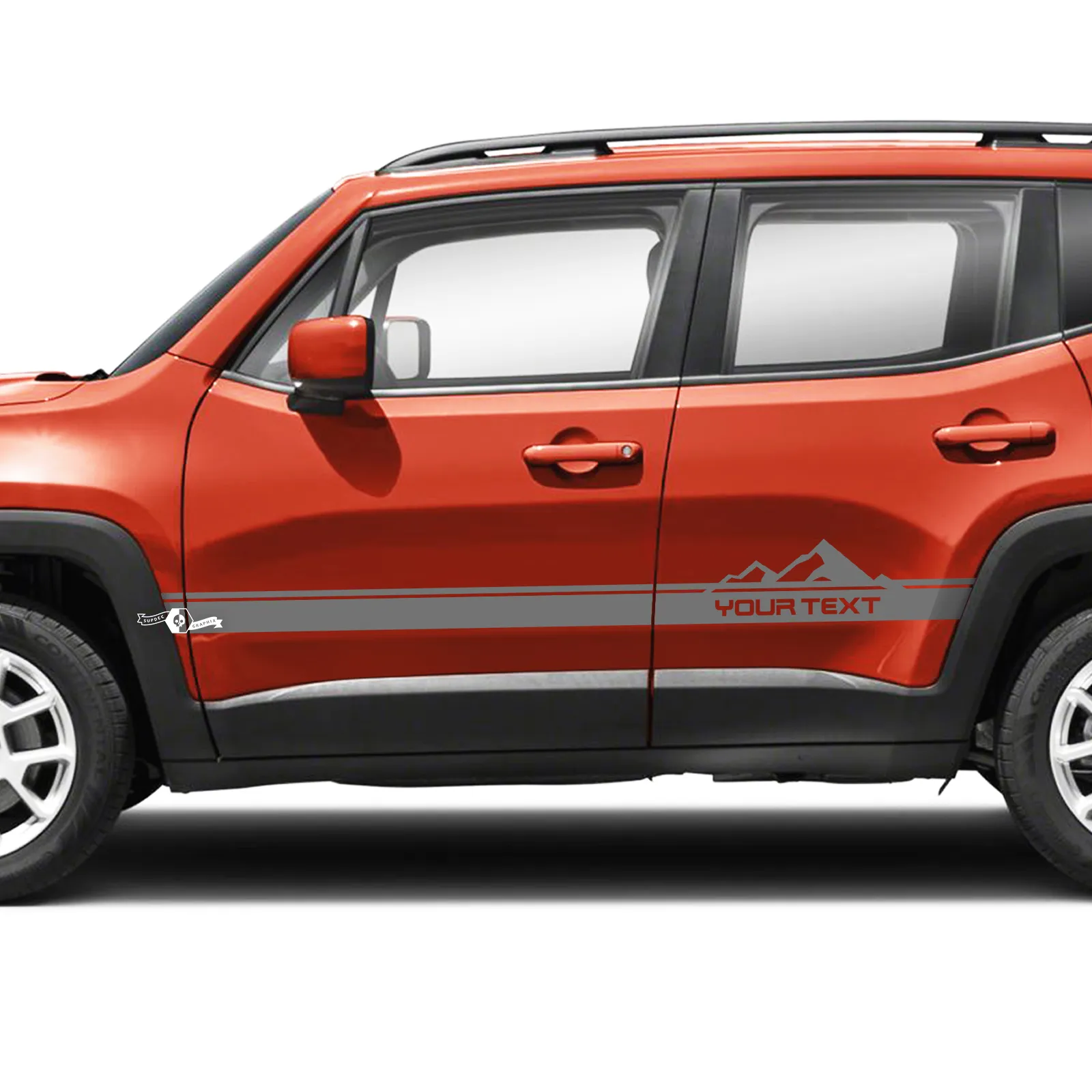 Autocollants pour voiture latéraux Jeep et Montagnes Jeep Renegade