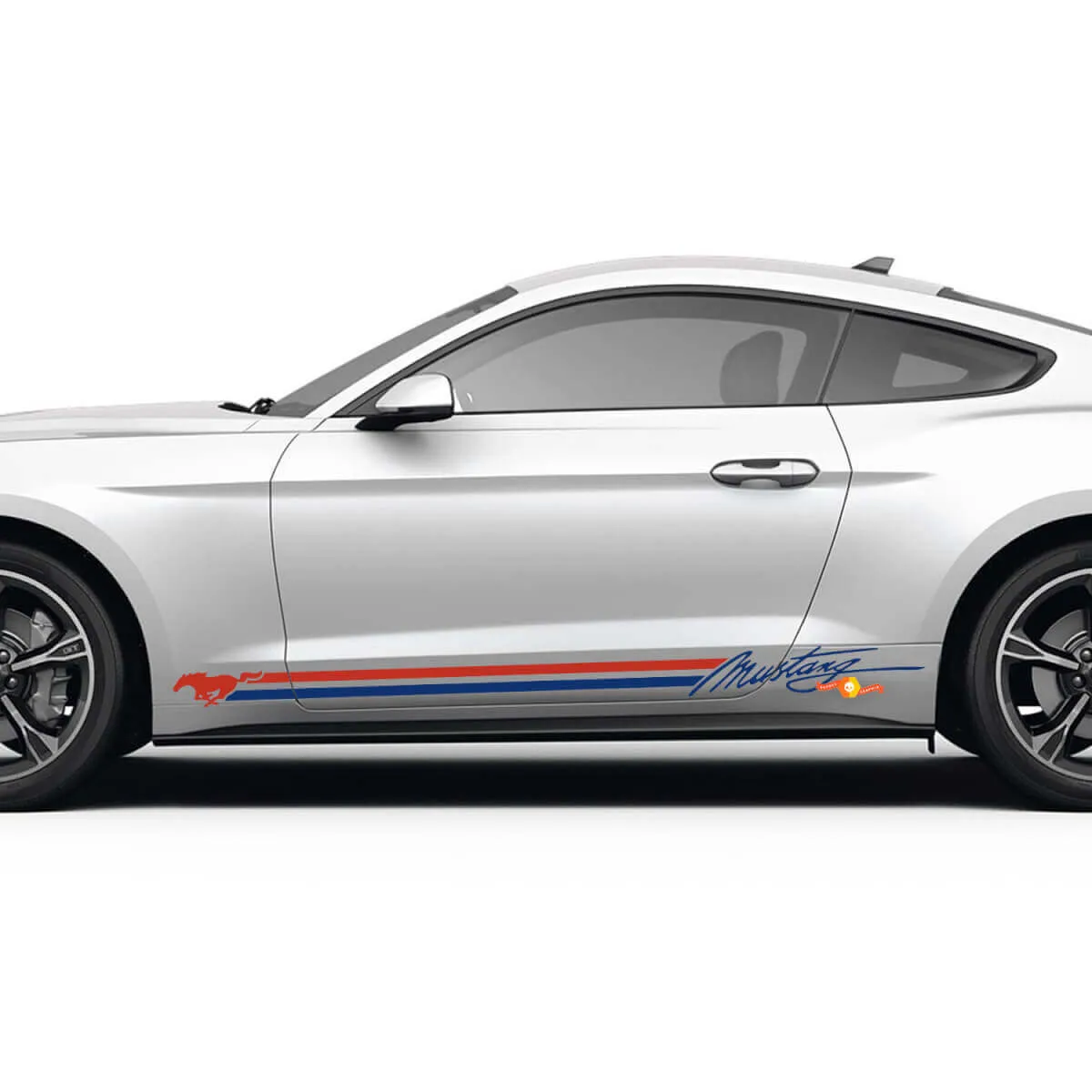 Autocollant Cheval De Course Pour Ford Mustang - Champeno Signs - Noir Mat Ou Brillant